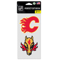Calgary Flames Perfect Cut Decal Set of two 4"x4"