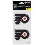 Philadelphia Flyers Perfect Cut Decal Set of two 4"x4"