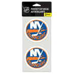 New York Islanders Perfect Cut Decal set of two 4"x4"