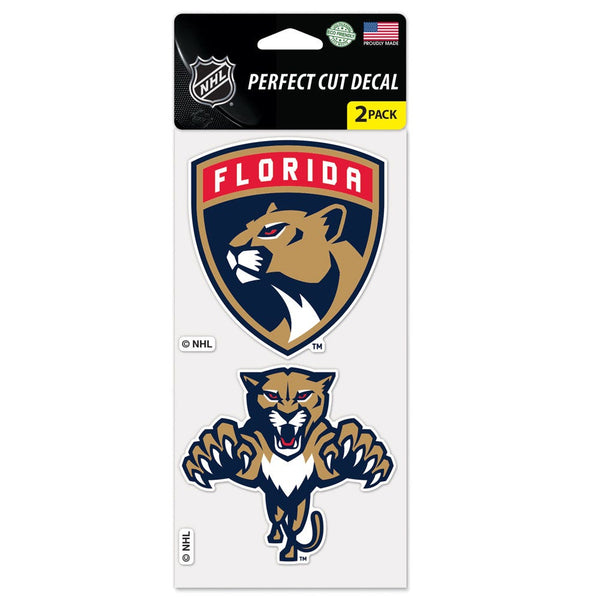 Florida Panthers Perfect Cut Decal set of two 4"x4"