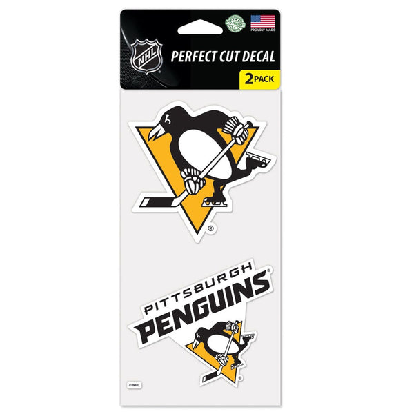 Pittsburgh Penguins Perfect Cut Decal set of two 4"x4"