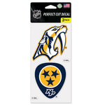 Nashville Predators Perfect Cut Decal set of two 4"x4"