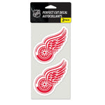 Detroit Red Wings Perfect Cut Decal set of two 4"x4"