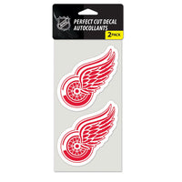 Detroit Red Wings Perfect Cut Decal set of two 4"x4"