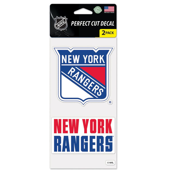 New York Rangers Perfect Cut Decal set of two 4"x4"