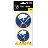 Buffalo Sabres Perfect Cut Decal Set of two 4"x4"
