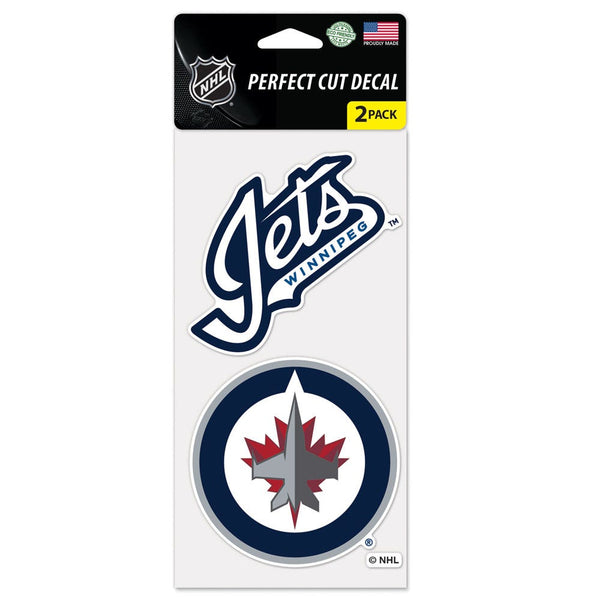 Winnipeg Jets Perfect Cut Decal Set of Two 4"x4"