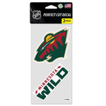 Minnesota Wild Perfect Cut Decal Set of two 4"x4"