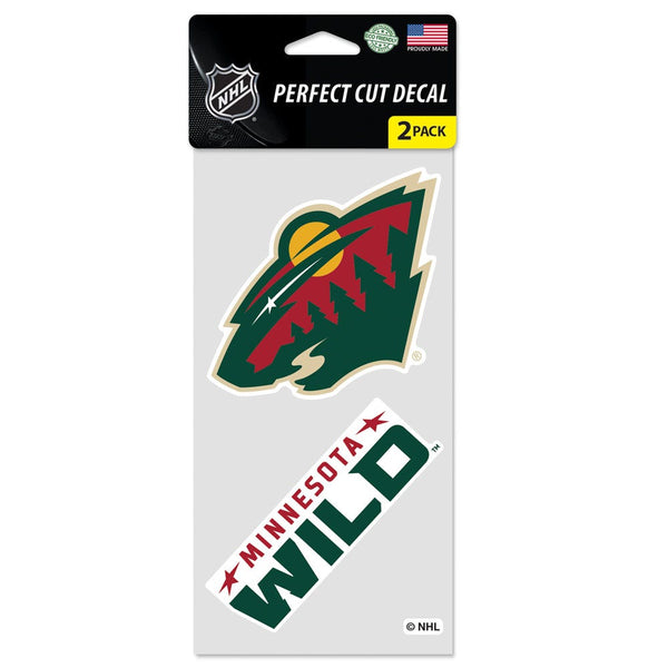 Minnesota Wild Perfect Cut Decal Set of two 4"x4"