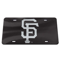 San Francisco Giants BLACK Specialty Acrylic License Plate