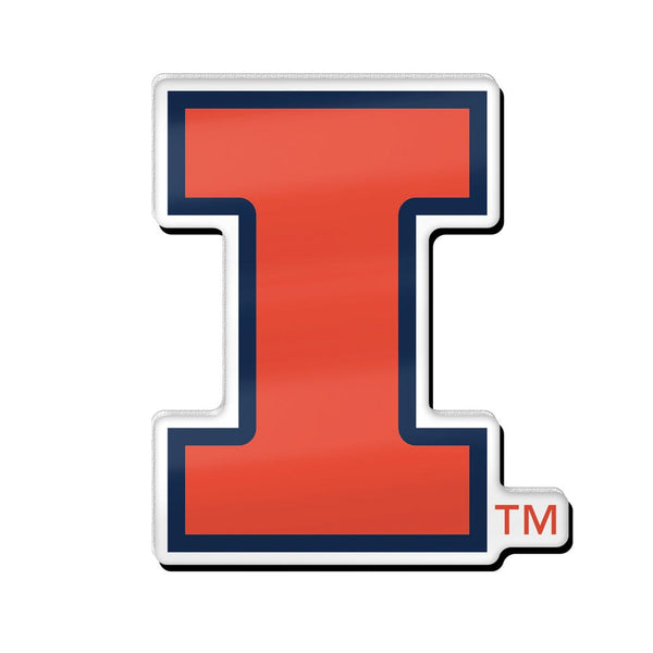 Illinois Fighting Illini Acrylic Pin Jewelry Card