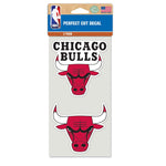 Chicago Bulls Perfect Cut Decal set of two 4"x4"