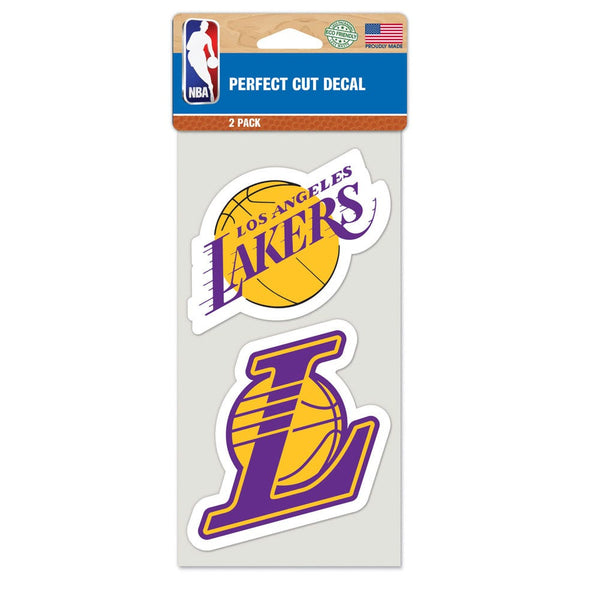 Los Angeles Lakers Perfect Cut Decal set of two 4"x4"