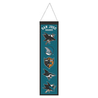 San Jose Sharks Wool Banner 8" x 32"
