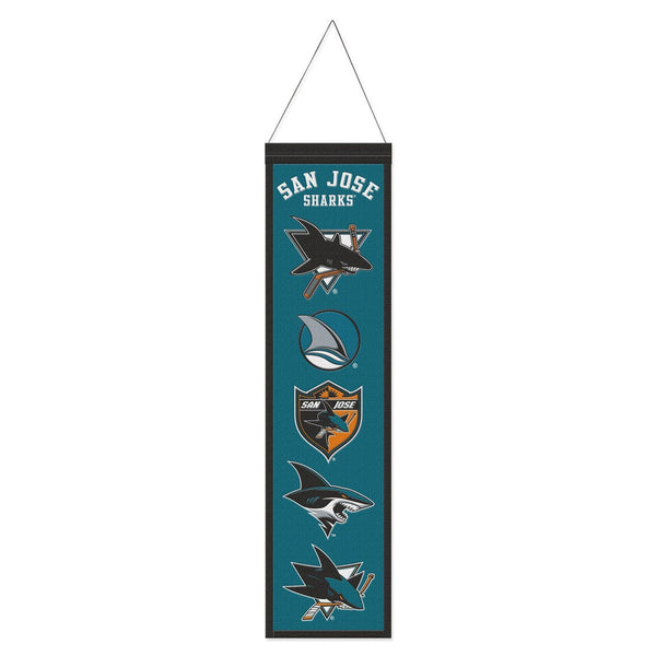 San Jose Sharks Wool Banner 8" x 32"