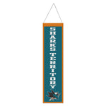 San Jose Sharks Wool Banner 8" x 32"