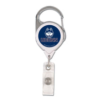 UConn Huskies Husky Logo Retrct 2S Prem Badge Holders