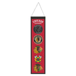 Chicago Blackhawks Wool Banner 8" x 32"