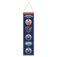 Edmonton Oilers Wool Banner 8" x 32"