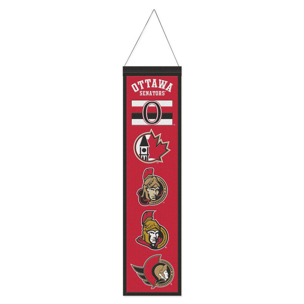 Ottawa Senators Wool Banner 8" x 32"
