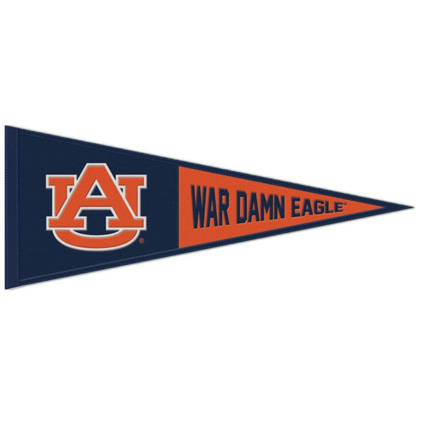 Wholesale-Auburn Tigers SLOGAN Wool Pennant 13" x 32"