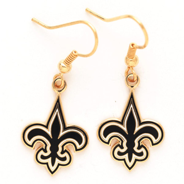 New Orleans Saints Earrings Jewelry Card