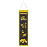 Iowa Hawkeyes Wool Banner 8" x 32"