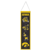 Iowa Hawkeyes Wool Banner 8" x 32"