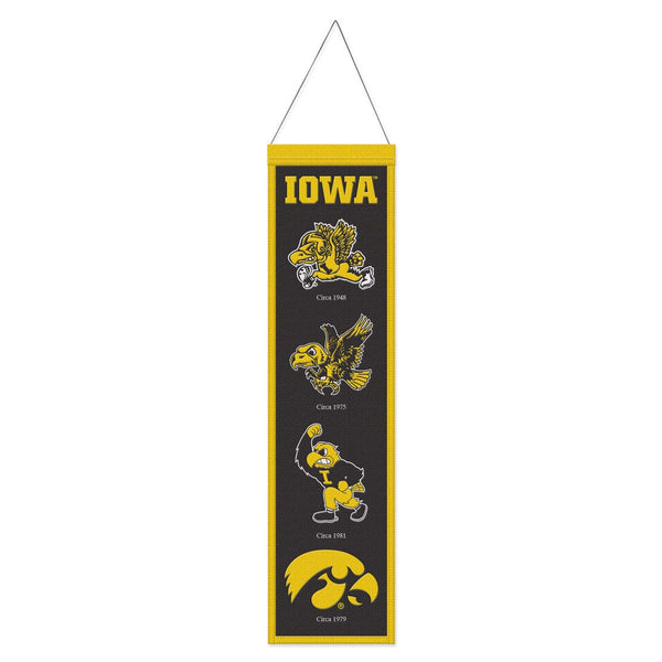 Iowa Hawkeyes Wool Banner 8" x 32"