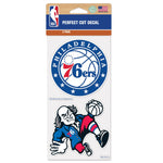 Philadelphia 76ers Perfect Cut Decal set of two 4"x4"