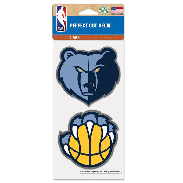 Memphis Grizzlies Perfect Cut Decal Set of Two 4"x4"