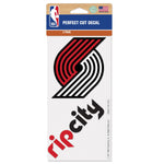 Portland Trail Blazers Perfect Cut Decal set of two 4"x4"
