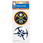Denver Nuggets Perfect Cut Decal Set of two 4"x4"