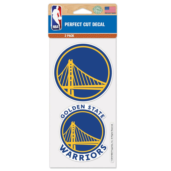 Golden State Warriors Perfect Cut Decal Set of two 4"x4"
