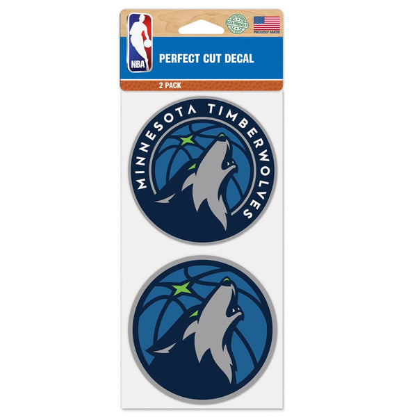 Minnesota Timberwolves Perfect Cut Decal set of two 4"x4"