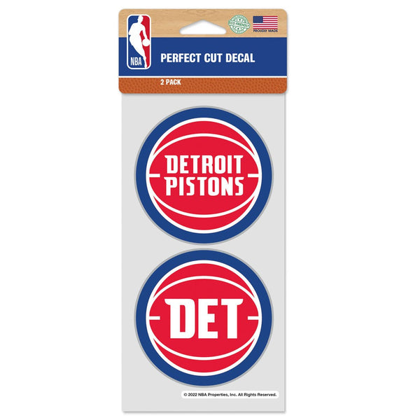 Detroit Pistons Perfect Cut Decal Set of two 4"x4"