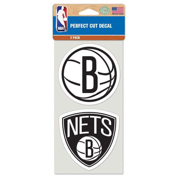 Brooklyn Nets Perfect Cut Decal set of two 4"x4"