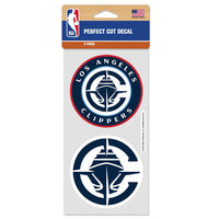 Los Angeles Clippers Perfect Cut Decal Set of two 4"x8"