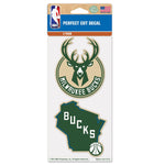 Milwaukee Bucks Perfect Cut Decal set of two 4"x4"