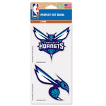 Charlotte Hornets Perfect Cut Decal set of two 4"x4"