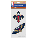 New Orleans Pelicans Perfect Cut Decal Set of two 4"x4"
