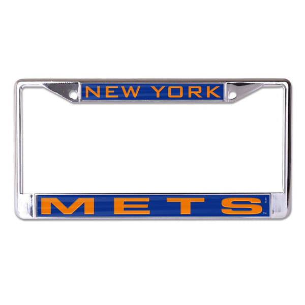 New York Mets Lic Plt Frame S/L Printed