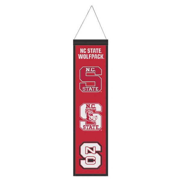 Wholesale-NC State Wolfpack /College Vault EVOLUTION Wool Banner 8" x 32"