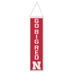 Wholesale-Nebraska Cornhuskers SLOGAN Wool Banner 8" x 32"