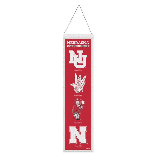 Wholesale-Nebraska Cornhuskers /College Vault EVOLUTION Wool Banner 8" x 32"