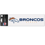 Denver Broncos Wordmark Design Perfect Cut Decals 3" x 10"