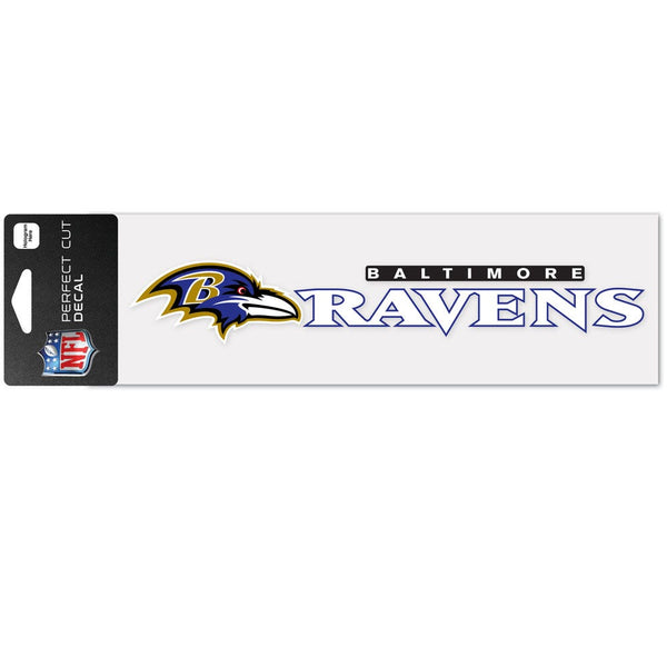 Baltimore Ravens Wordmark Design Perfect Cut Decals 3" x 10"