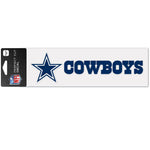 Dallas Cowboys Wordmark Design Perfect Cut Decals 3" x 10"