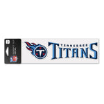 Tennessee Titans logo and wordmark Perfect Cut Decals 3" x 10"