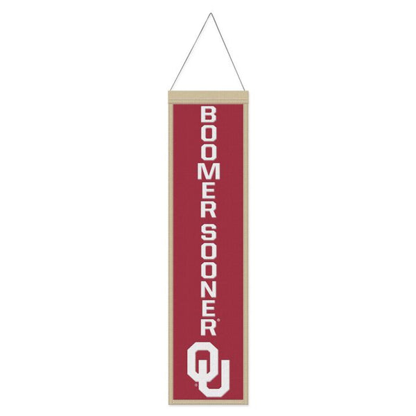 Wholesale-Oklahoma Sooners Wool Banner 8" x 32"